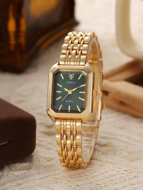 Women's Elegant Fashion Rectangle Dial Quartz Watch, Fashion Watch for Party, Daily Clothing Decor, Trendy All-match & Exquisite Watch for Birthday Gift Watches For Women