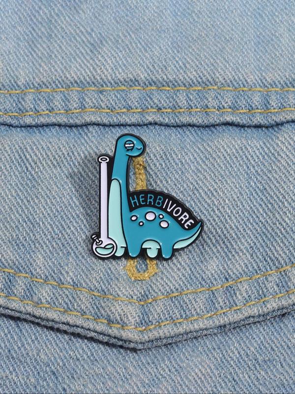 Cute Dinosaur Design Brooch, Fashion Alloy Badge for Daily Clothing Decor, Trendy All-match & Exquisite Brooch for Birthday Gift