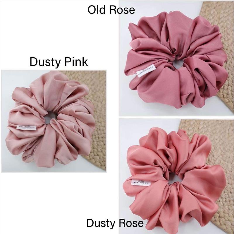 XXL Mulberry Silk Hair Scrunchies Hair Ties, Silk Ponytail Holder Silk Hair Tie, Silk Hair Accessories, Jumbo Silk Scrunchy Hair Tie, Large Hair Scrunchies Daily Casual