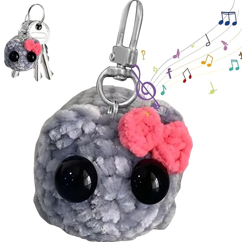 Crochet Sad Hamster Meme Keychain with Sound