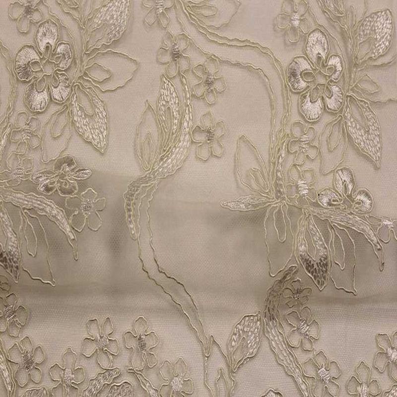 HOLIDAY Embroidered Mesh Fabric. Lace Netting Material 54 Inch in Width | Home Decor