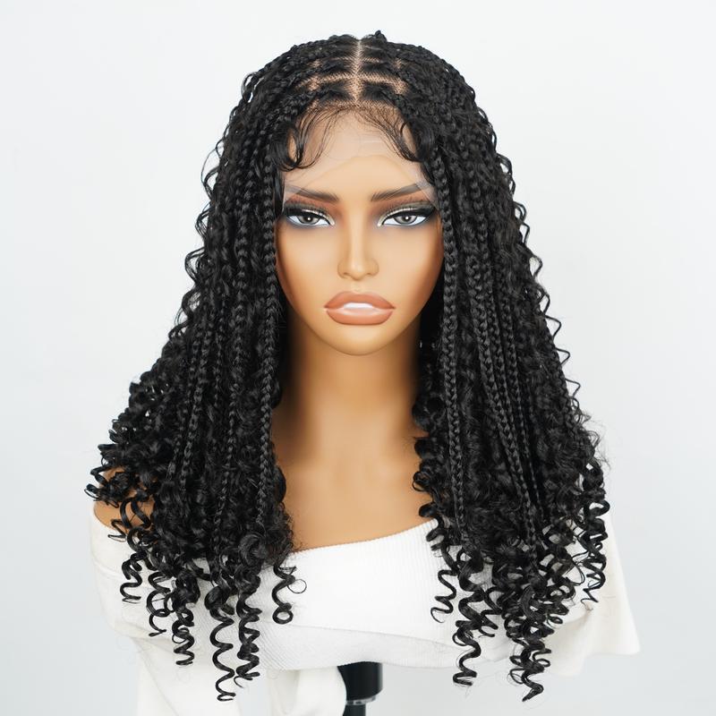 SuperNova 16 Inch Full Lace Bohemian Box Braided Wigs – Luxurious Synthetic Fiber Beauty