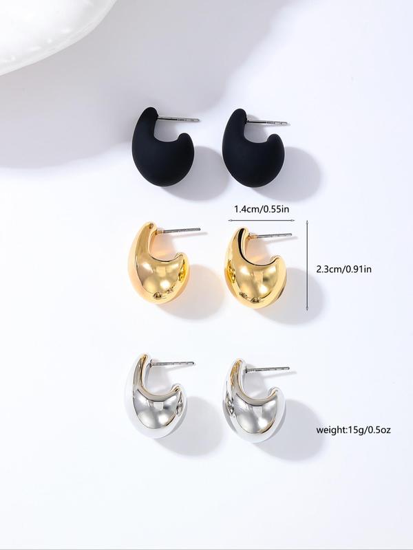 Women's Elegant Water Drop Shaped Earrings, Luxury Jewelry, Exquisite Trendy Earrings, Fashionable Jewelry for Women & Girls for Daily & Party Decoration