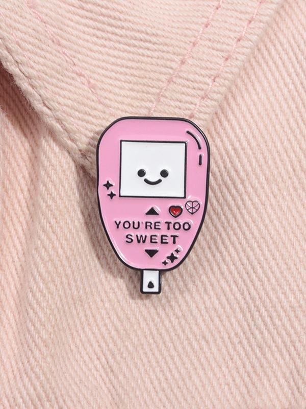 Cute Cartoon Game Console Design Brooch, Fashion Alloy Badge for Daily Clothing Decor, Trendy All-match & Exquisite Brooch for Birthday Gift