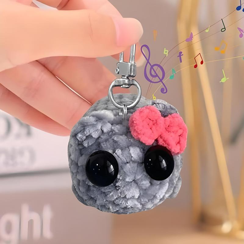 Crochet Sad Hamster Meme Keychain with Sound