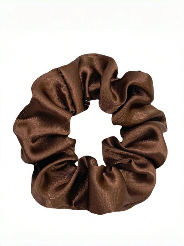 Solid Color Satin Scrunchies, High Stretch Hair Tie, Fashion Hair Accessories for Women & Girls, Minimalist Headwear Suitable for Thick Hair