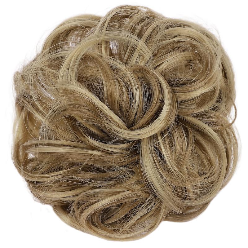 HMD Messy Bun Hair Piece for Women Hair Bun Hair Piece with Elastic Band Scrunchies Stretchy Fluffy Chignon Ponytail Hairpieces Updos