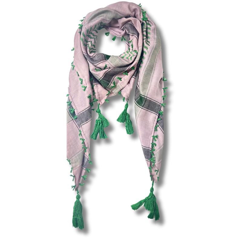 Colorful Classic Kuffiyeh 47 X 47 Palestinian Spring Winter Summer Fall Best Quality Scarf Habibi Scarf Desert Winter