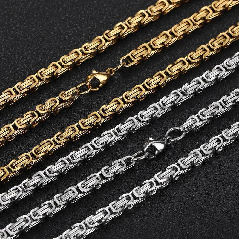 GAB 316LStainless Steel Stylish  Imperial Chain Set, Stylish Men's Women's Necklace Bracelet Set,The best Father's Day gifts