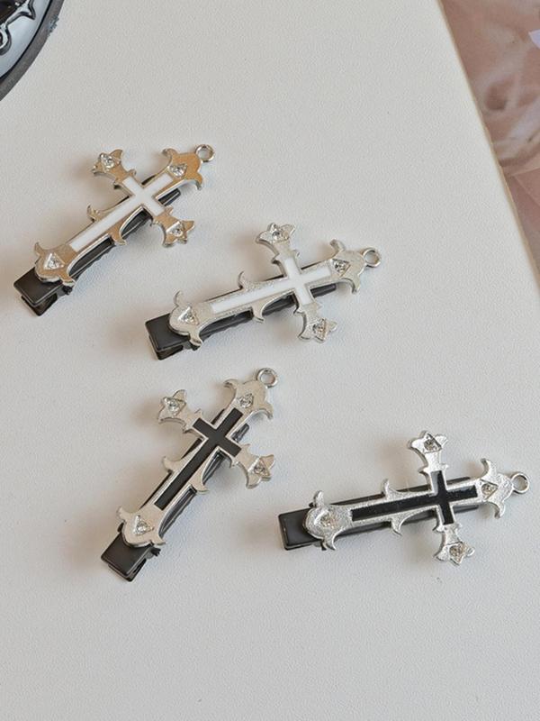 Sweet Cool Style Cross Design Hair Clips, Vintage Hair Accessories for Women & Girls, Trendy All-match & Exquisite Hair Clip for Daily & Party Decoration