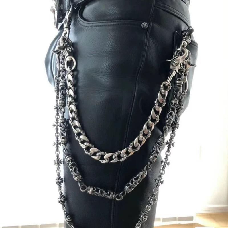 Cool men's pants chain, retro and old-fashioned glossy lobster buckle pants chain, bag chain, classic pants chain. Gift recommendation