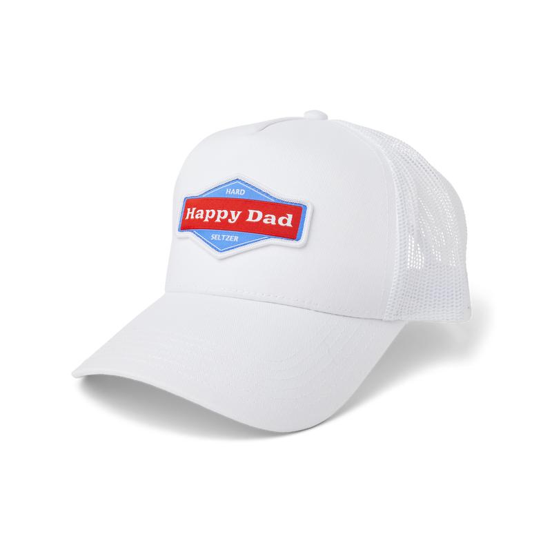 Happy Dad Trucker Hat (White)