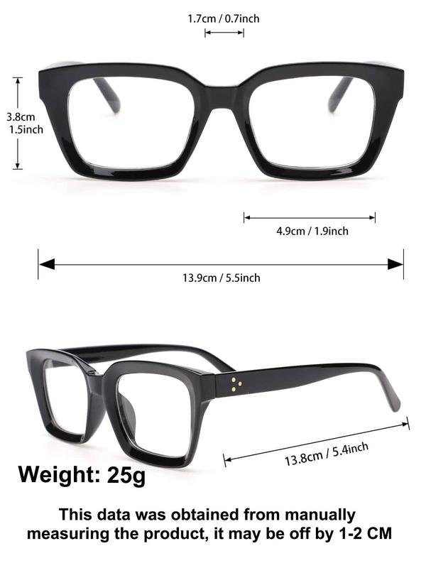 Unisex Fashionable All-match Square Frame Leopard Pattern Eyeglasses, Vintage Trendy Eyeglasses for Daily Use, Fashion Accessories for Outdoor Activities