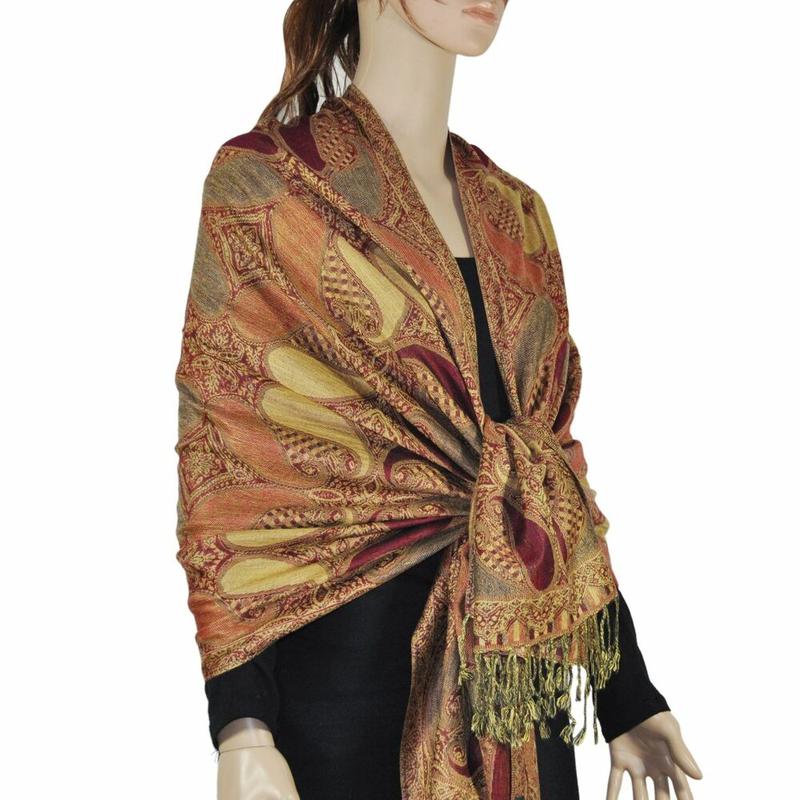 Fashion Colorful Big Paisley Pashmina Scarf Shawl Wrap 18 SOLID COLORS