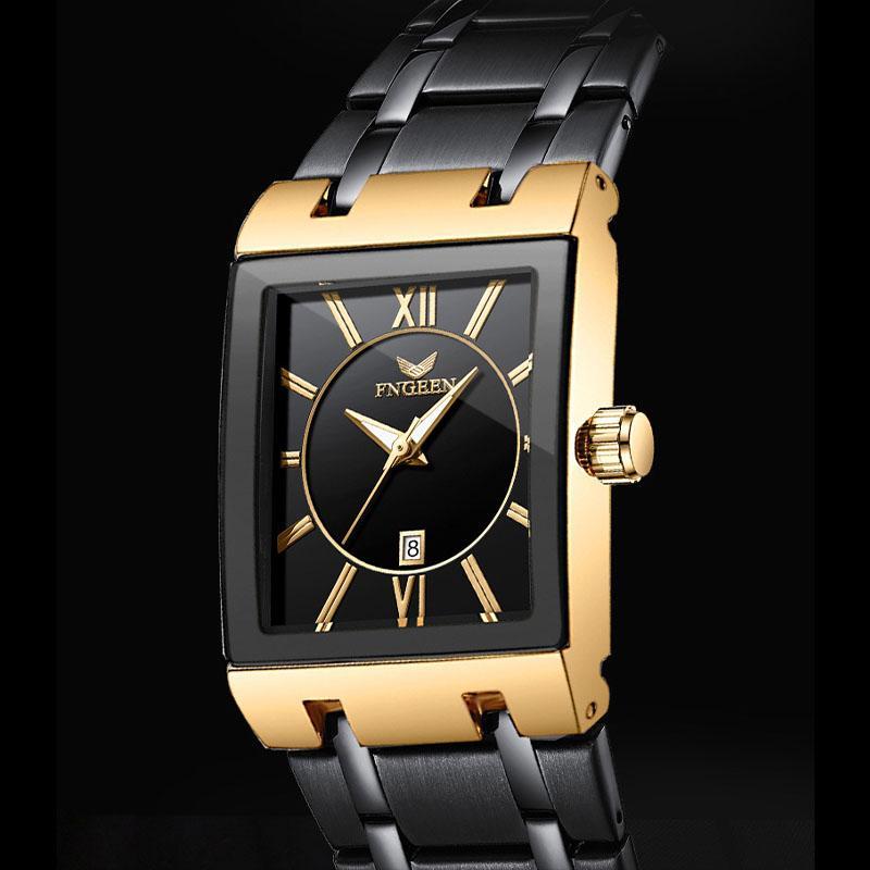 SMelody Square Steel Band Unisex Watch Luminous Waterproof