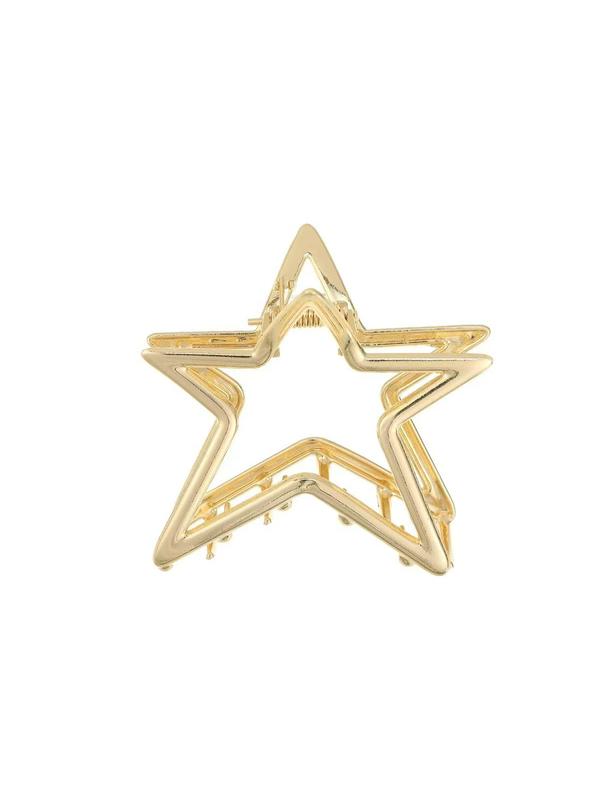 Star Shaped Hair Claw, Fashionable Hollow Out Star Design Hair Accessories for Women & Girls, Casual Versatile Hair Accessories for Daily Wear