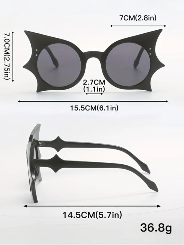 Bat Design Sunglasses, Fashionable Sunglasses for Women & Men, Fashion Accessories for Party, Daily Clothing Decor, Perfect for Student for Gift As Halloween Gift