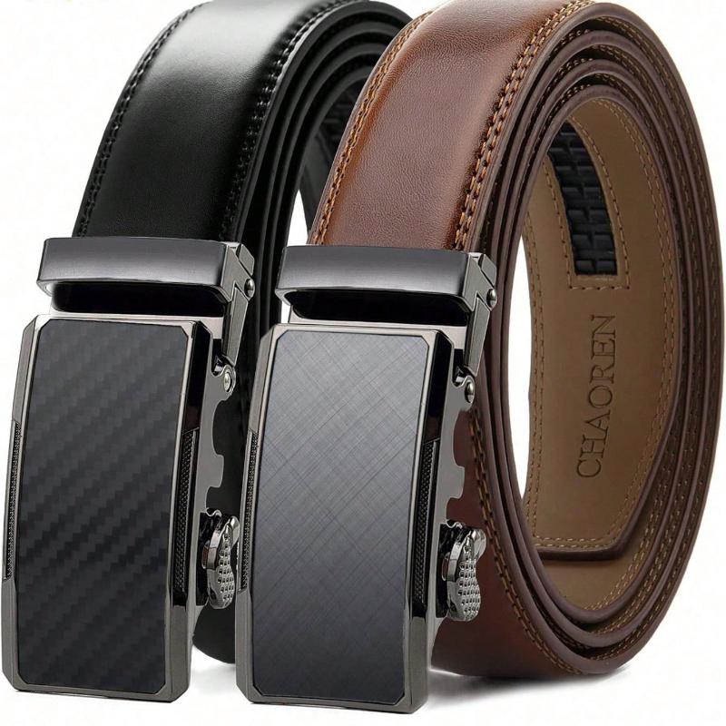 2pc Set CHAOREN Mens Belts Leather Ratchet 2 Pack - Mens Dress Belt For Dress Pants(32mm) For Halloween