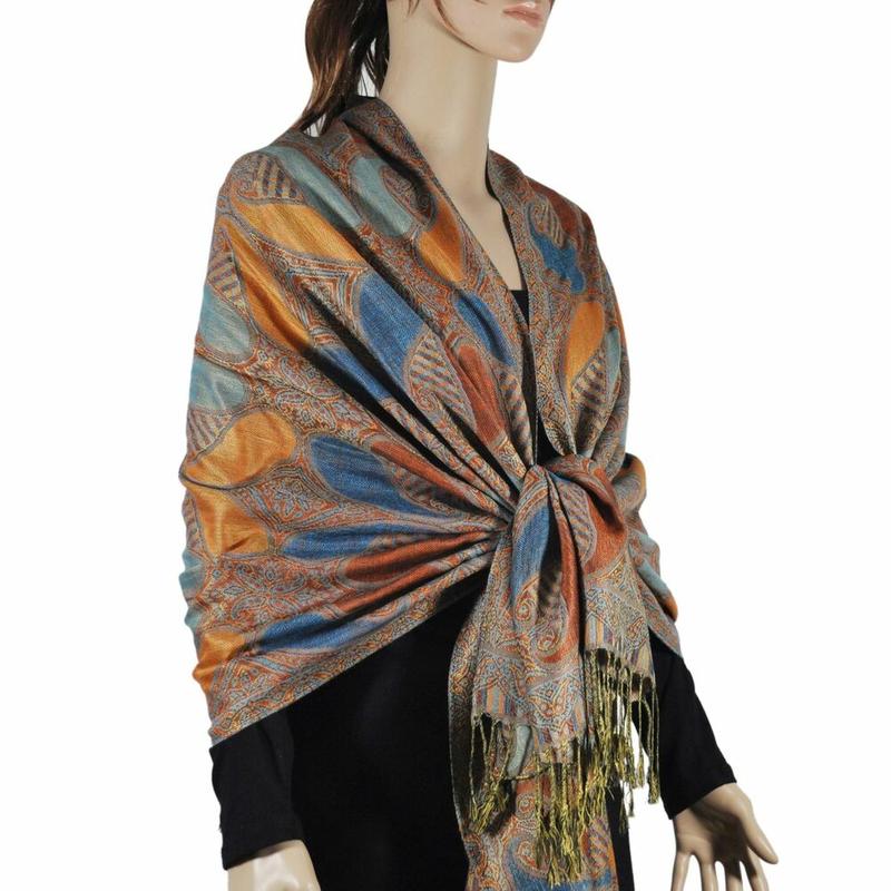 Fashion Colorful Big Paisley Pashmina Scarf Shawl Wrap 18 SOLID COLORS