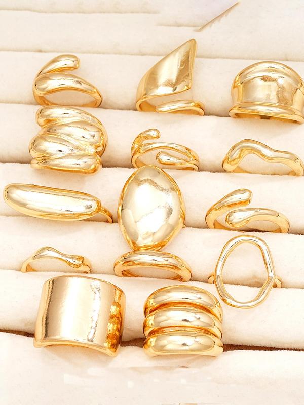 Women's Punk Mixed Style Rings, 14pcs set Exquisite Trendy Rings, Fashionable All-match Vintage Jewelry for Women As Gift for Party & Daily Decor, Promise Rings for Her