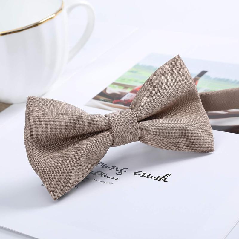 Boys Child Kids Bow ties - Adjustable Pre Tied Solid Color Wedding Party Bowties