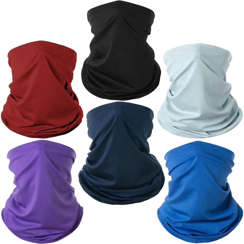 6 Pack Neck Face Mask Scart Cover Breathable Sun Protection Headwear for Men Women