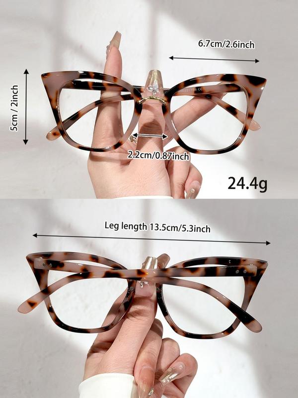 Unisex Fashionable Cat Eye Frame Glasses Frame, Trendy Casual Glasses Frame for Everyday Use, Fashion Accessories for Outdoor Activities