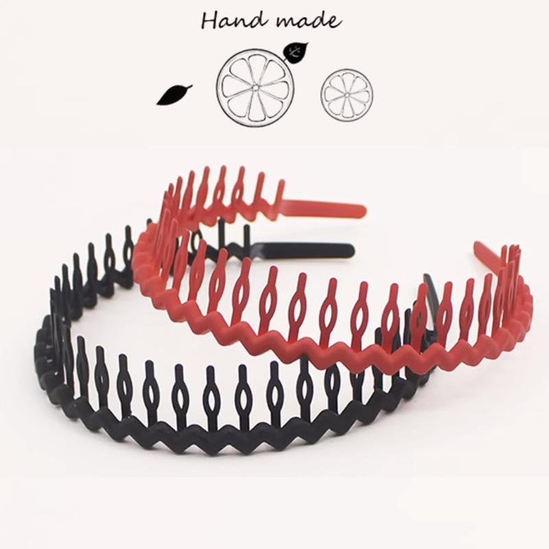 6 count Fashion Plastic Headbands for Women Girls Hard  Hairbands Hair Hoop