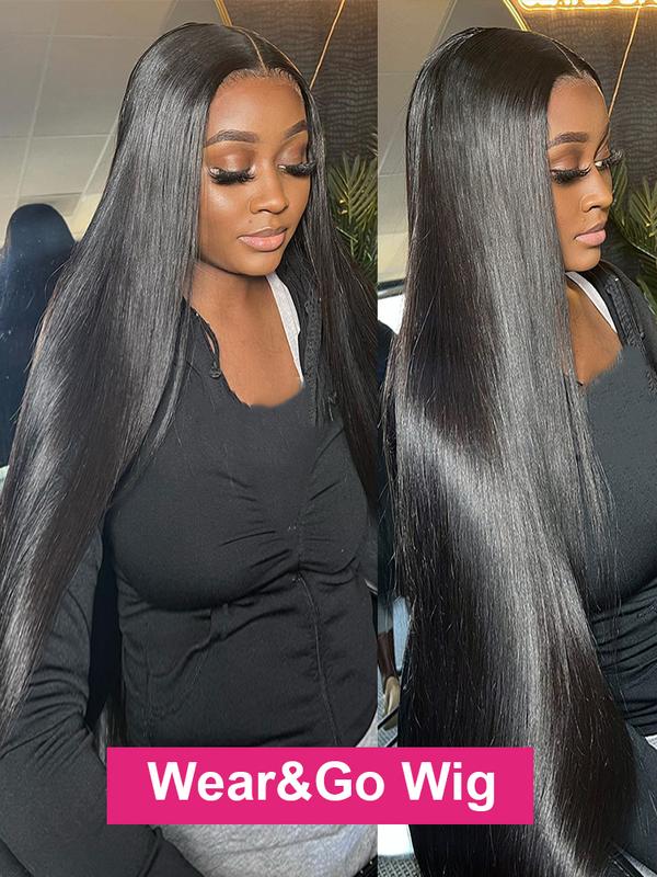 9x6 Glueless Wig Human Hair 28 30 Inch Straight 5x5 Lace Closure Wig Pre plucked For Women Ready To Go Wig