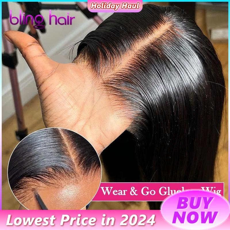 9x6 Glueless Wig Human Hair 28 30 Inch Straight 5x5 Lace Closure Wig Pre plucked For Women Ready To Go Wig