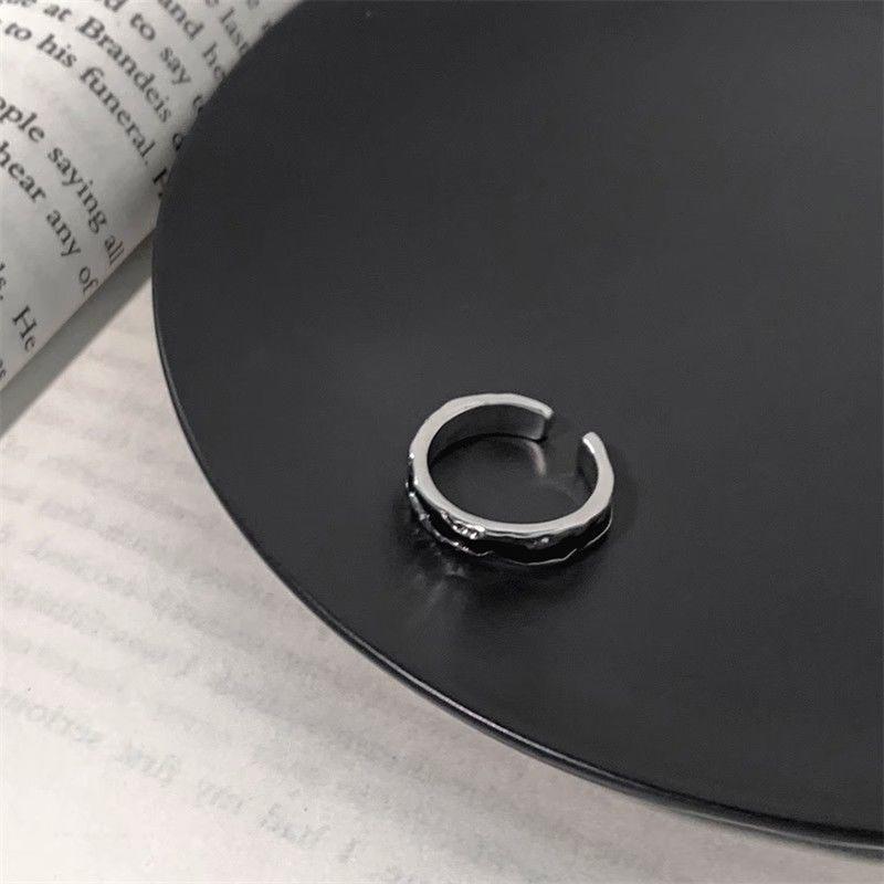 [Limited time offer] Black retro cold style drip glaze open ring for men and women niche design high-end fashion personality couple