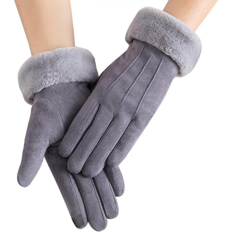 Cozy Touchscreen Gloves for Women - Thermal Lined, Elastic Cuff, Texting Compatible, Winter Warmth - Fashionable & Functional Accessory