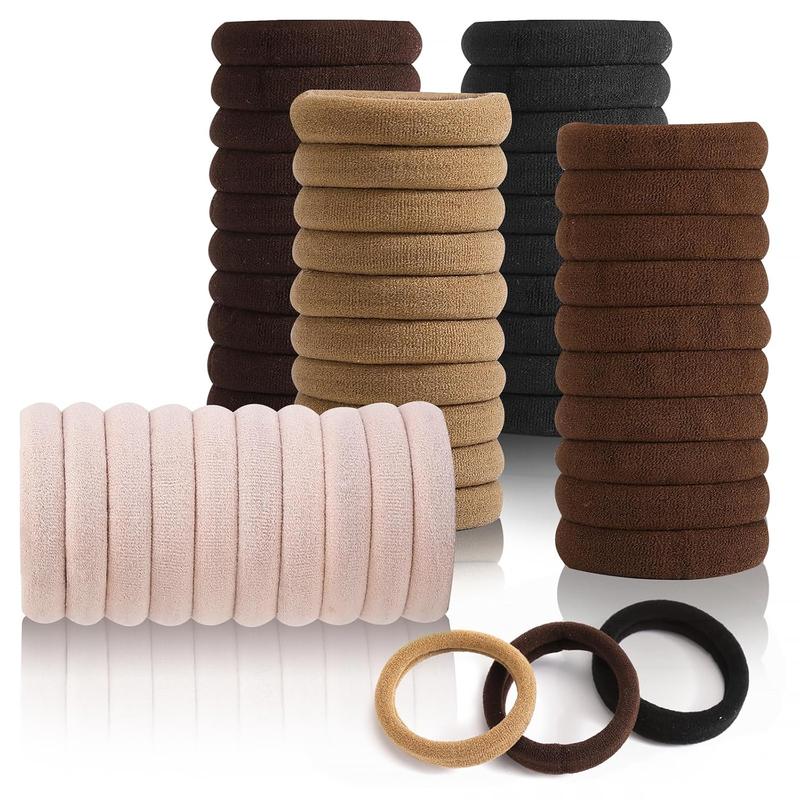 100count Hair Ties, Elastic Hair Ties for Thick Thin Hair, Seamless Hair Ties, Damage-Free Hair Ties for Women, Elastic Hair Ties for Girls, Soft Hair Accessories Ponytail Holder