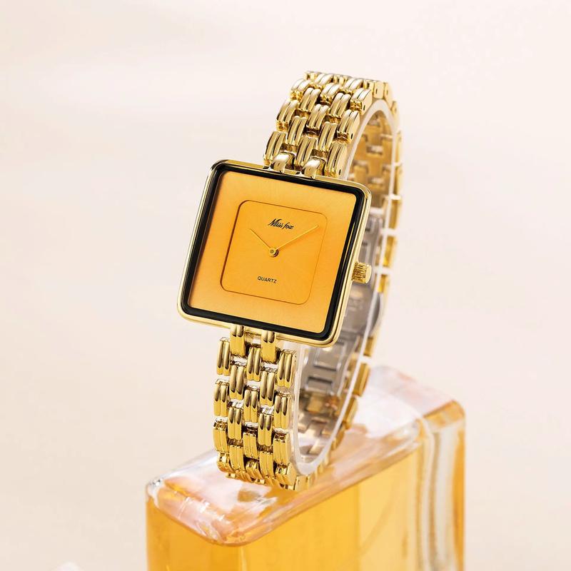 Missfox  Hot selling   Watch  Fashion Casual Minimalist Watch Clock Gold Watches womens  watches