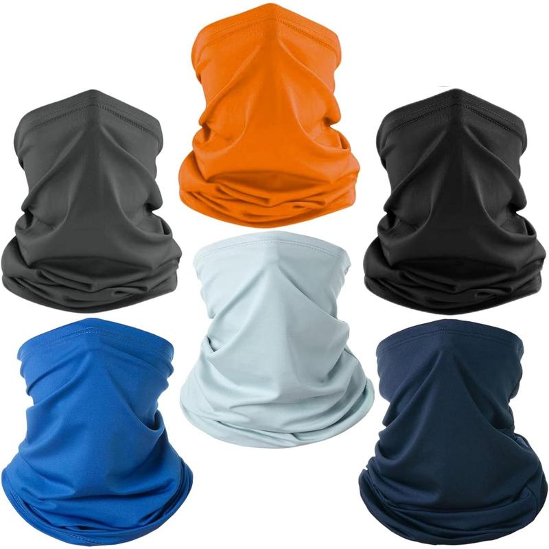 6 Pack Neck Face Mask Scart Cover Breathable Sun Protection Headwear for Men Women