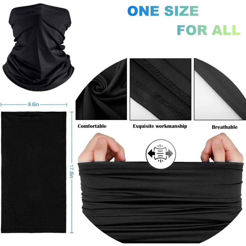 6 Pack Neck Face Mask Scart Cover Breathable Sun Protection Headwear for Men Women