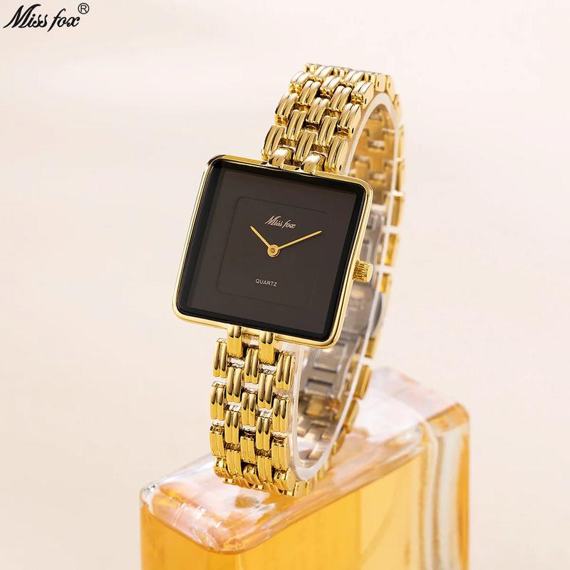 Missfox  Hot selling   Watch  Fashion Casual Minimalist Watch Clock Gold Watches womens  watches