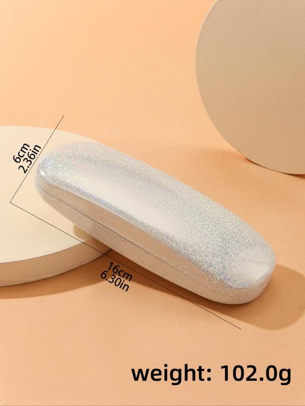 Holographic Reflective Sparkling Eyeglasses Case, Fashionable PU Leather Glasses Case, Glasses Storage Box for Women & Men