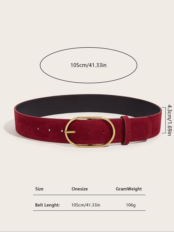 Women's Fashionable Solid Color Belt, Casual Waistband for Jeans, Fashion Belt for Party, Daily Clothing Decor, Trendy All-match & Exquisite Belt for Gift