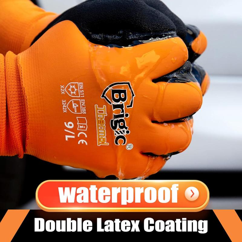 Winter Work Gloves for Men, Waterproof Work Gloves for Cold Weather, Insulated Freezer Gloves, Keep Working at 0 32