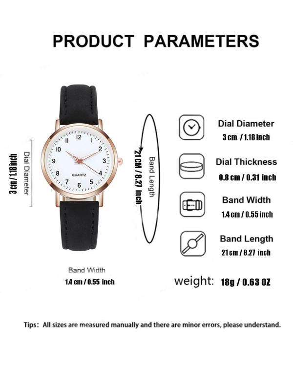 Women's Fashion Round Dial Analog Quartz Watch, Fashion Luminous Watch for Party, Daily Clothing Decor, Trendy All-match & Exquisite Watch for Birthday Gift