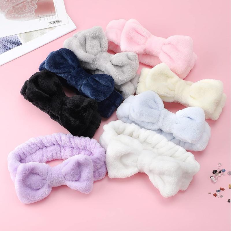 Spa Headband, 8Pack Makeup headband,Headband for Washing Face, Shower Skin Care Fluffy Spa Headband for Woman Girl Teens Slumber Party Supplies