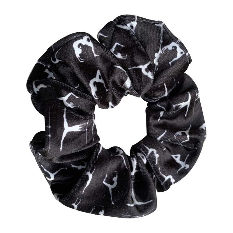 Gymnastics Scrunchie for Girls -  Velvet Elastic Hair Band, Gift for Gymnasts, Teams and Teen Girls