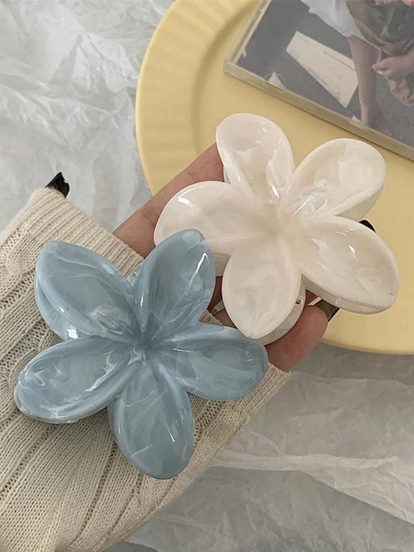 Women's Elegant Flower Design Hair Claws, Cute Trendy Hair Claws, Fashionable Hair Accessories for Women & Girls