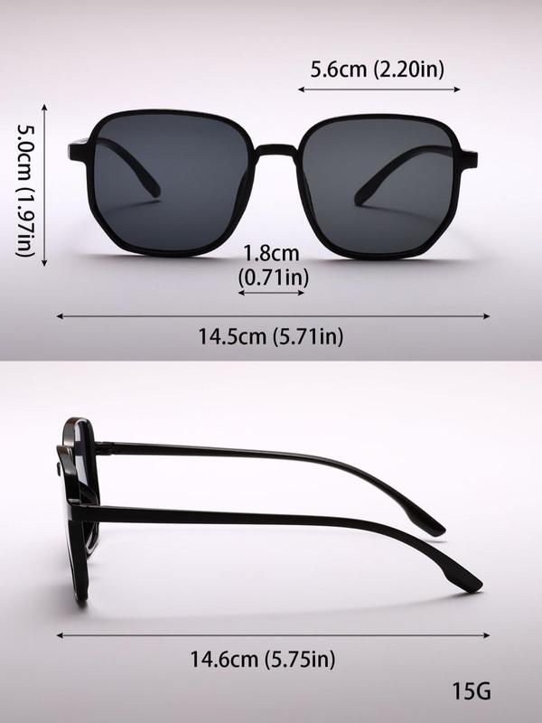 Unisex Vintage Square Frame Sunglasses Set (4 Pairs), Trendy Casual Sunglasses Set for Everyday Use, Fashionable Versatile Accessories for Driving Use