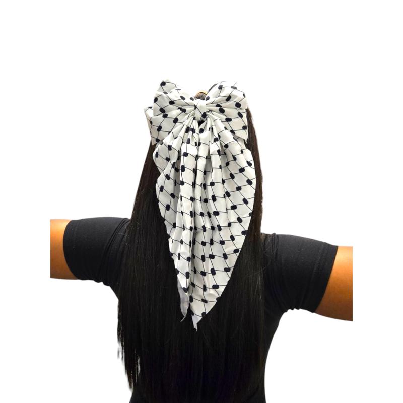 Keffiyeh Hatta Bow Hair Bows Accessory Bow with Tail