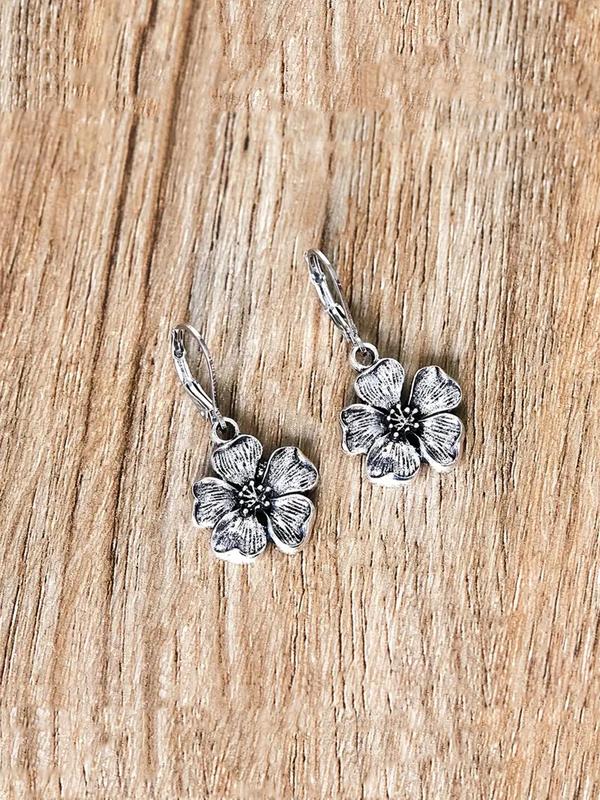 Boho Style Flower Design Dangle Earrings, Fashion Retro Dangle Earrings for Party, Daily Decor, Trendy All-match & Exquisite Vintage Jewelry for Birthday Gift