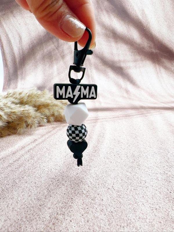 Creative Letter & Lightning Design Keychain, Cute Beaded Decor Keychain for Women & Men, Fashion Keychain for Daily Clothing Decor, Trendy All-match & Exquisite Keychain for Gift