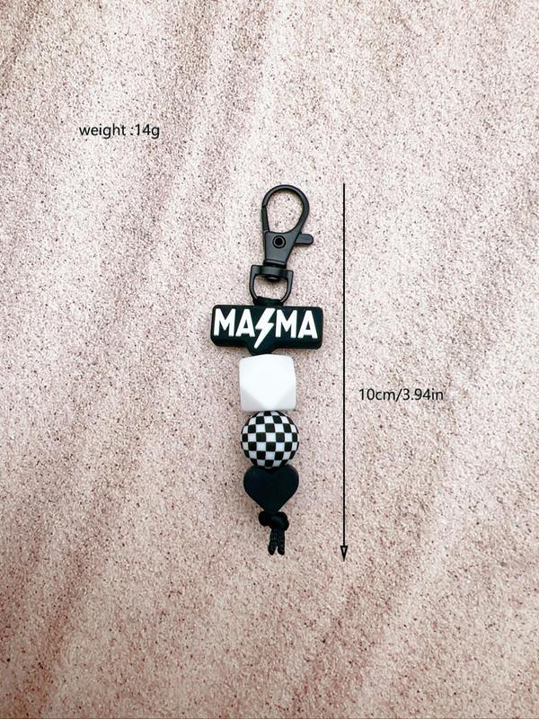 Creative Letter & Lightning Design Keychain, Cute Beaded Decor Keychain for Women & Men, Fashion Keychain for Daily Clothing Decor, Trendy All-match & Exquisite Keychain for Gift