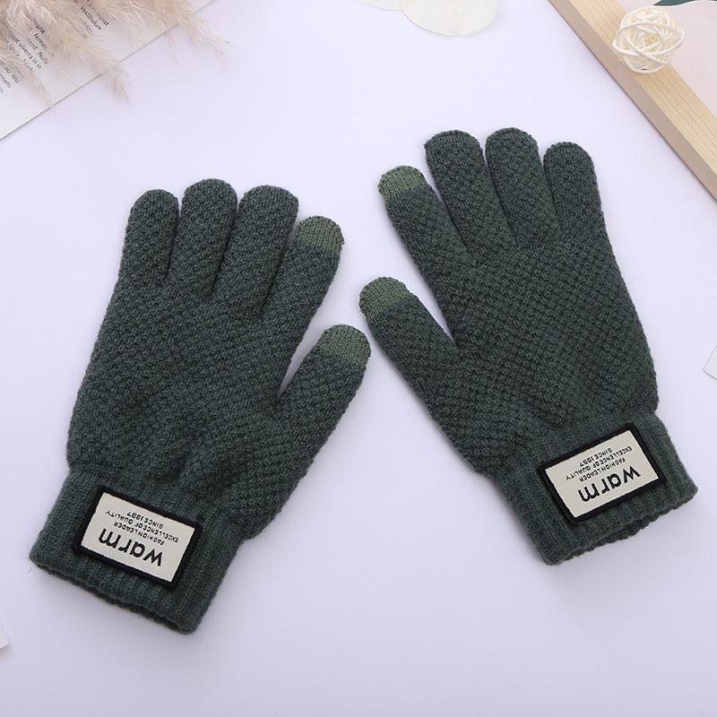 Winter Warm Touch Screen Gloves, 1 Pair Non-slip Thickened Gloves for Christmas Gift, Outdoor Cycling Hiking Fishing Gloves, Sports & Outdoor Clothes Accessories